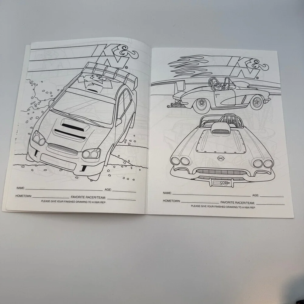 K&N Engineering Racing Coloring Book 2013 NASCAR Off-Road Dirt Bike‎ Promo